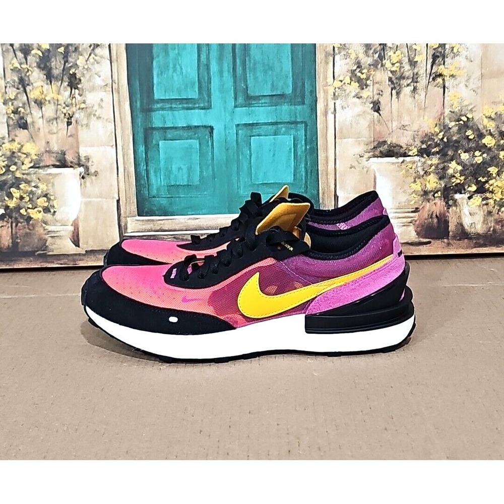 Nike Waffle One Active Fuchsia Pink Yellow Black DC2533-600 Women's‎ Shoes